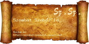 Szombat Szebáld névjegykártya